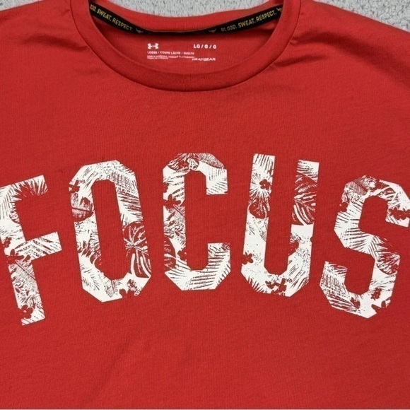 Under Armour Men's Project Rock Focus Short Sleeve Loose T-Shirt 1351584-608 XL - Picture 3 of 6